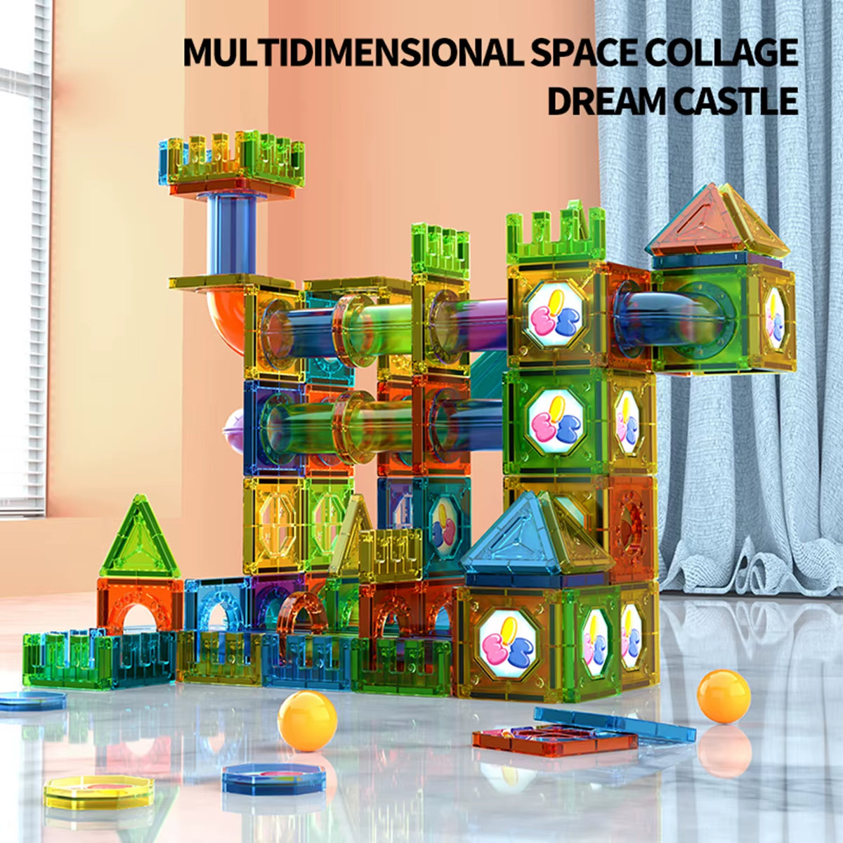 Magnetic 3D Building Tiles