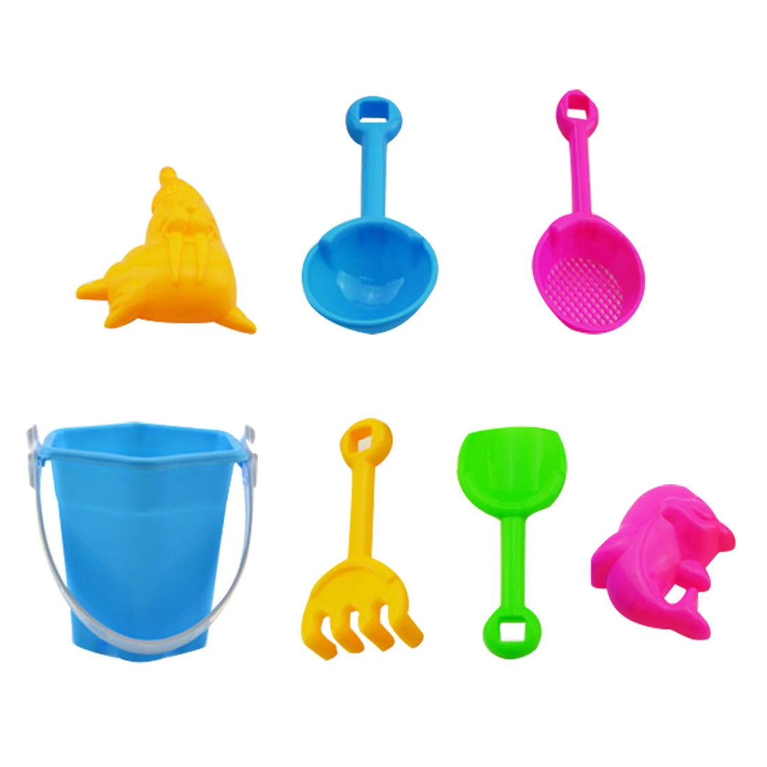 Lovely and Compact Toy7 Piece Beach Toy Sand Set Sand Play Sandpit Toy Winter Outdoor Toy