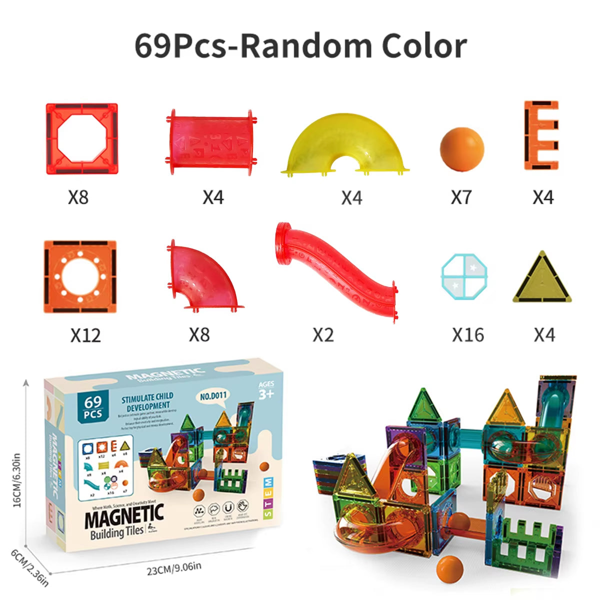 Magnetic 3D Building Tiles
