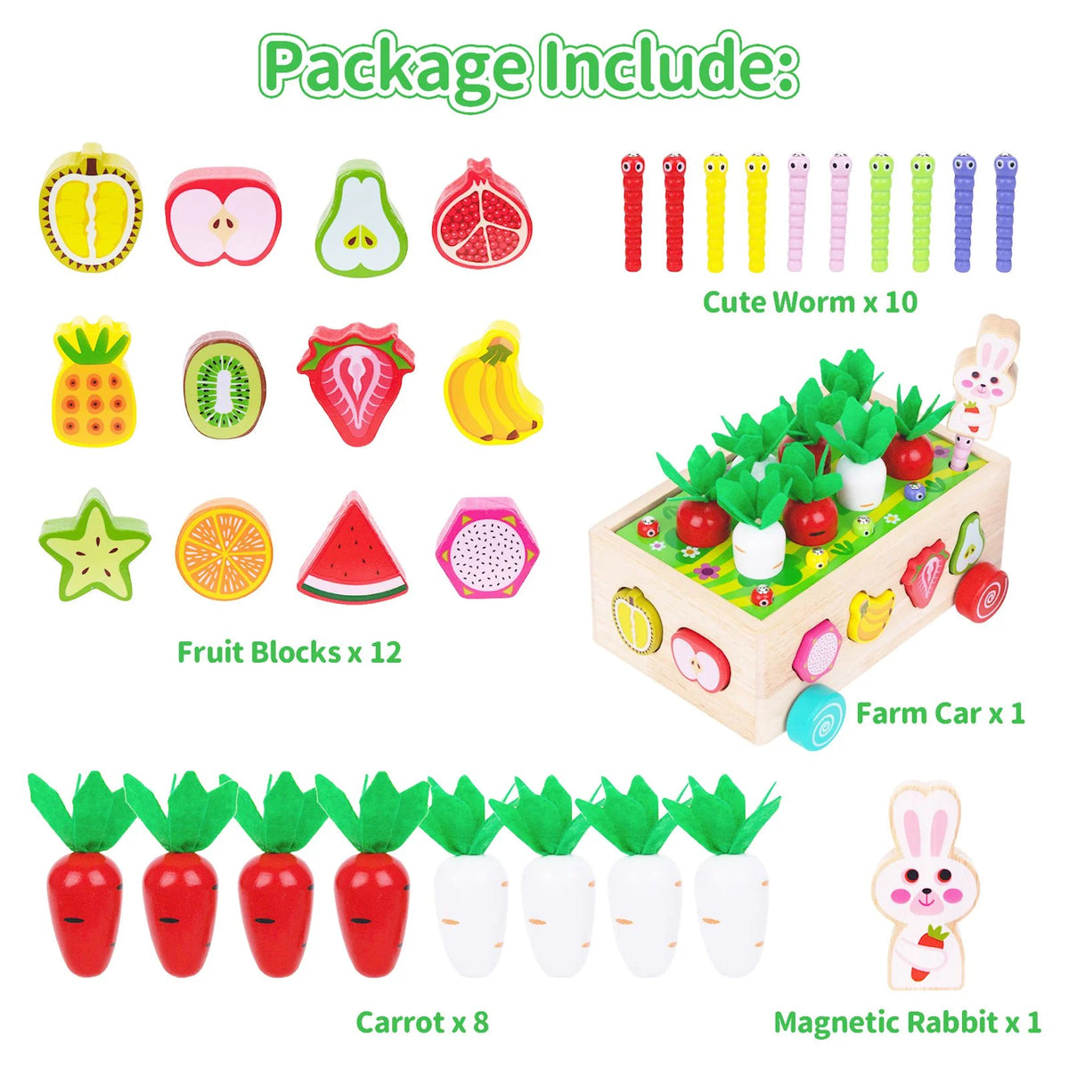 Wooden Veggie Chart