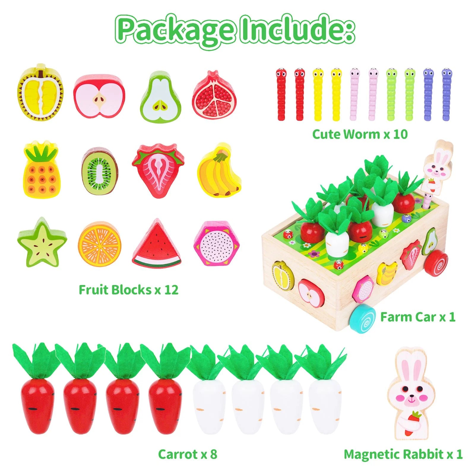 Wooden Veggie Chart