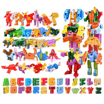 Alphabet Transformer Dinosaur Toy Set