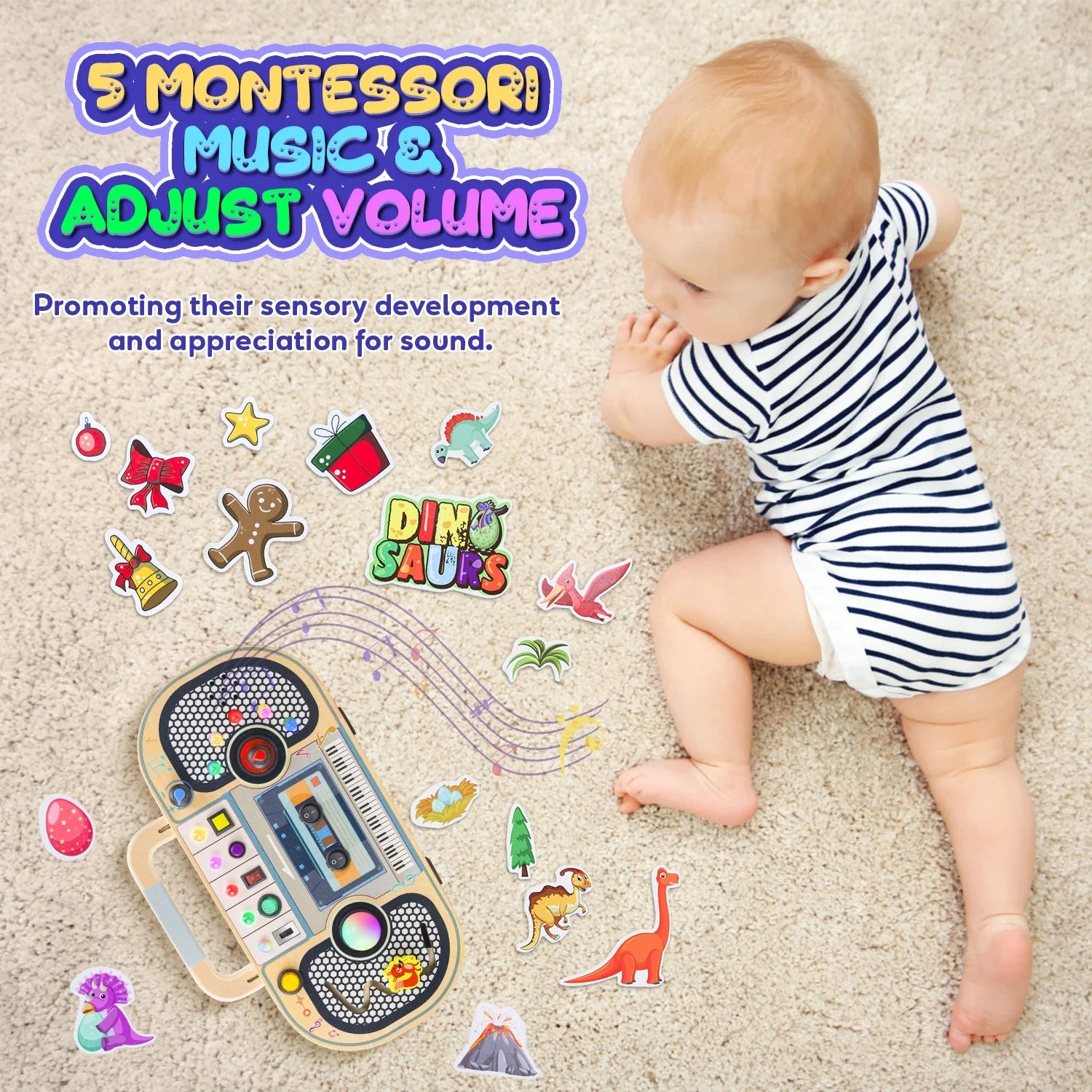 Montessori Wooden Busy Board 