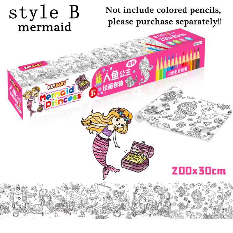 Montessori Coloring Paper Roll