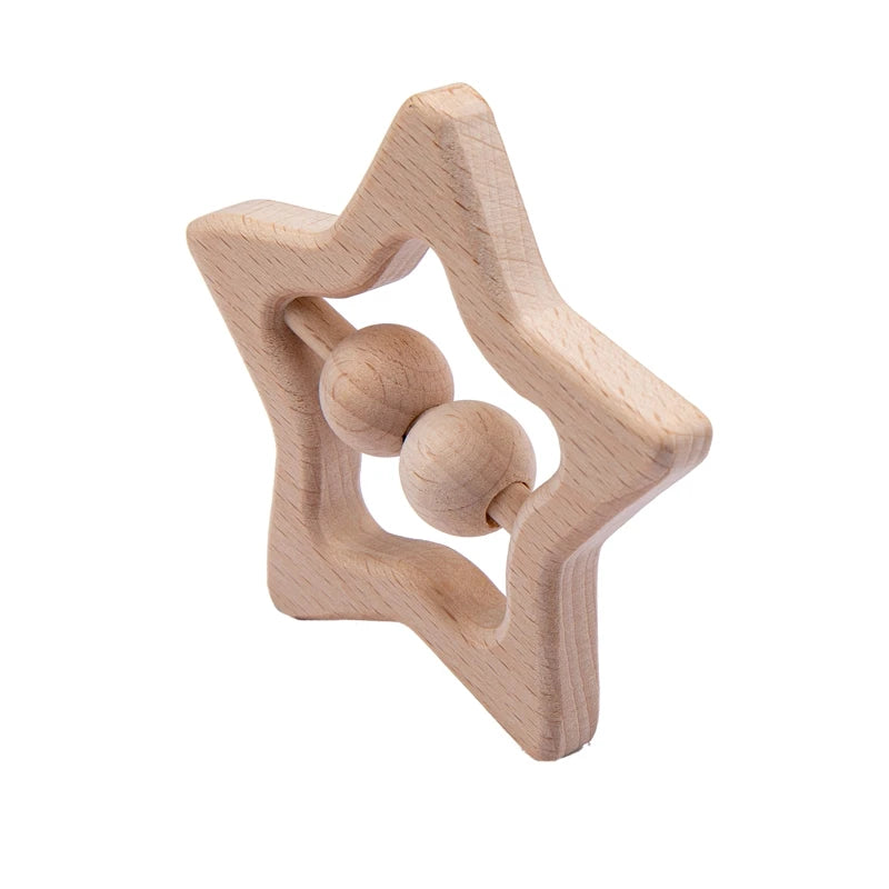 Wooden Baby Rattle Set