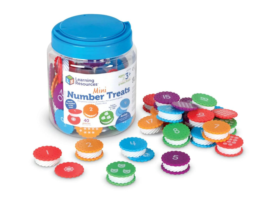 Mini Number Treats, Plastic Shape Sorting Toys, Montessori Toys for Kids, Counting Toys with 40 Pieces, Baby and Toddler Toys Ages 3+