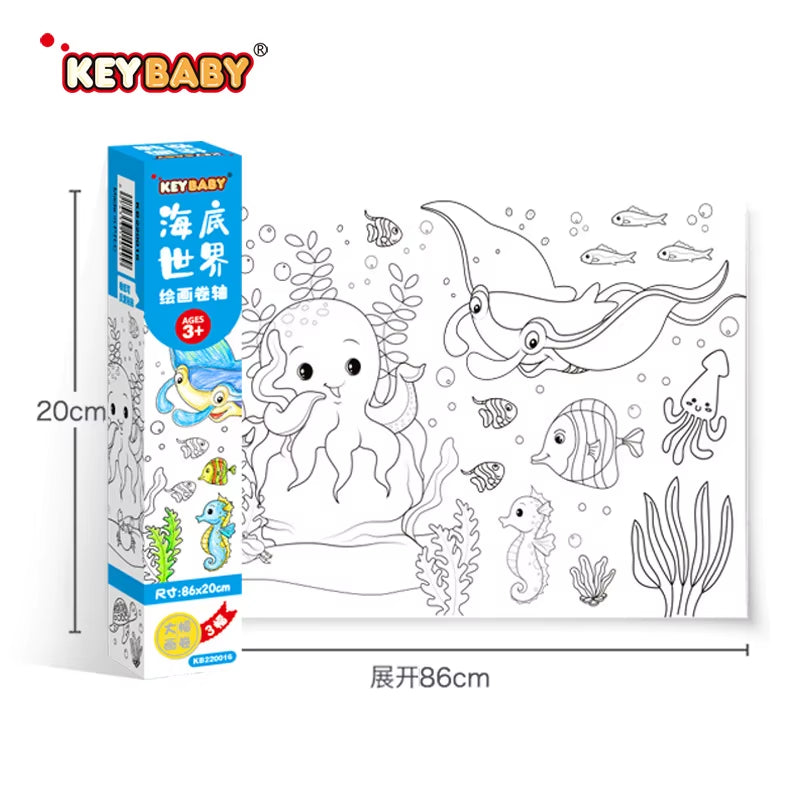 Montessori Coloring Paper Roll