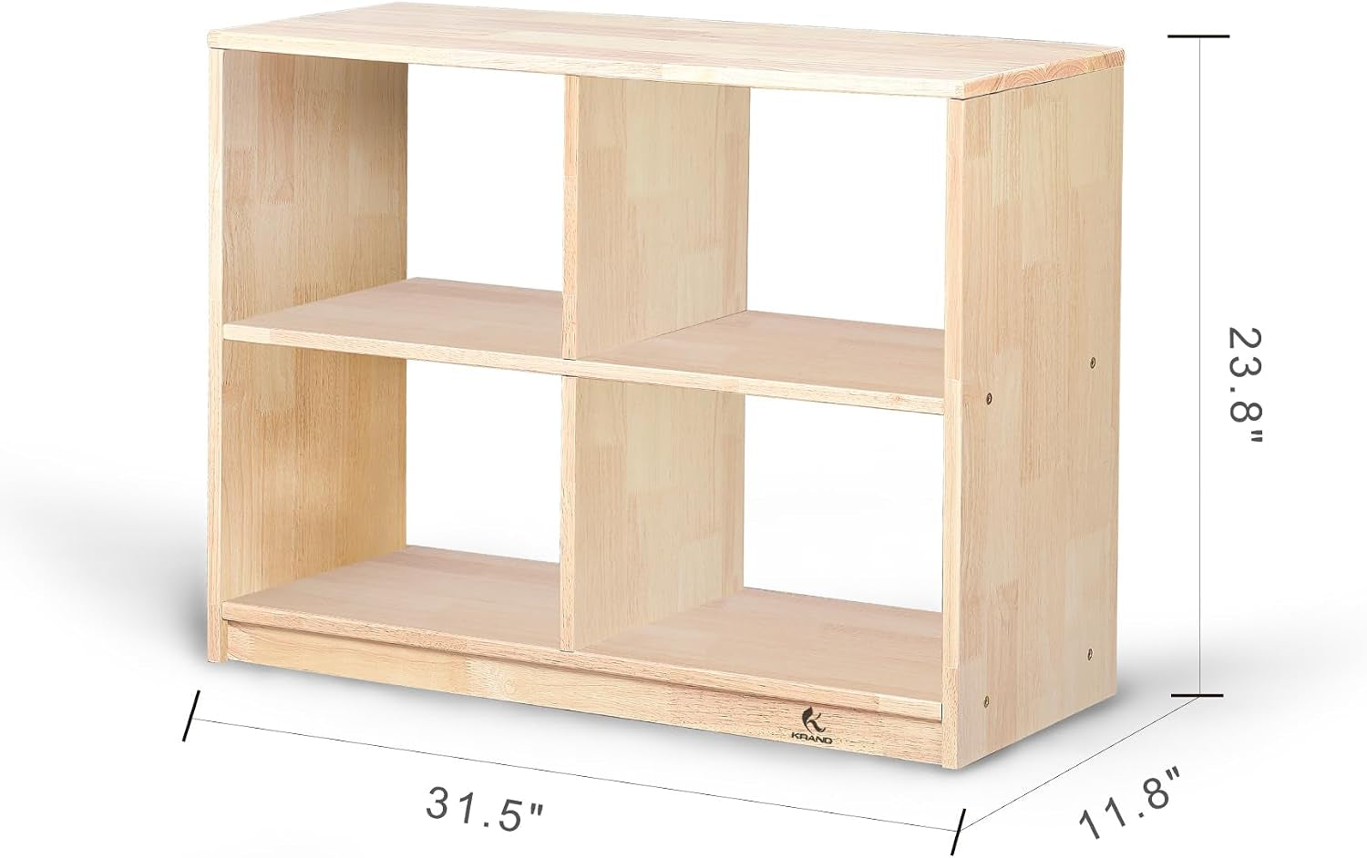 4-Cubby Montessori Storage Bookcase – Kids Shelf Organizer for Toys, Books & Art Supplies, Toddler Cabinet Furniture for Playroom, Daycare, Preschool, Kindergarten & Nursery