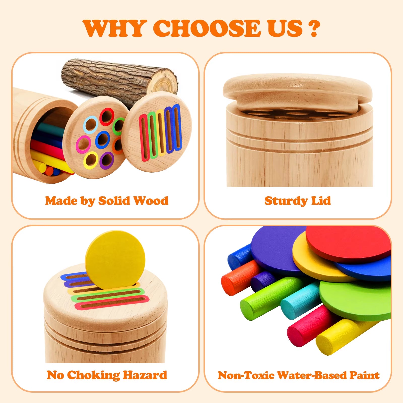 Montessori Wooden Matching Toy