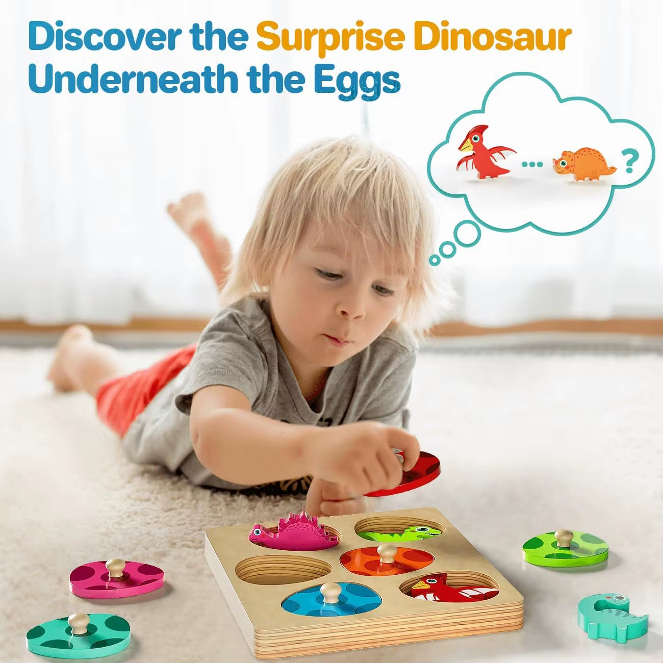 Montessori Dinosaur Egg Puzzles