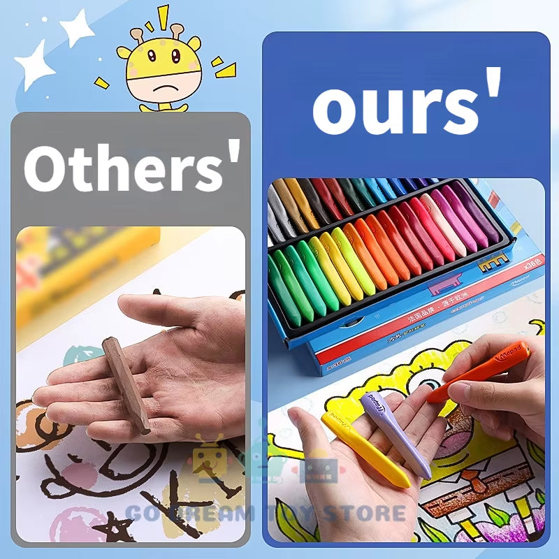 Non-Toxic Colorful Crayons Set