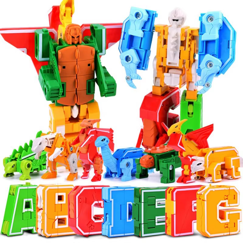 Alphabet Transformer Dinosaur Toy Set