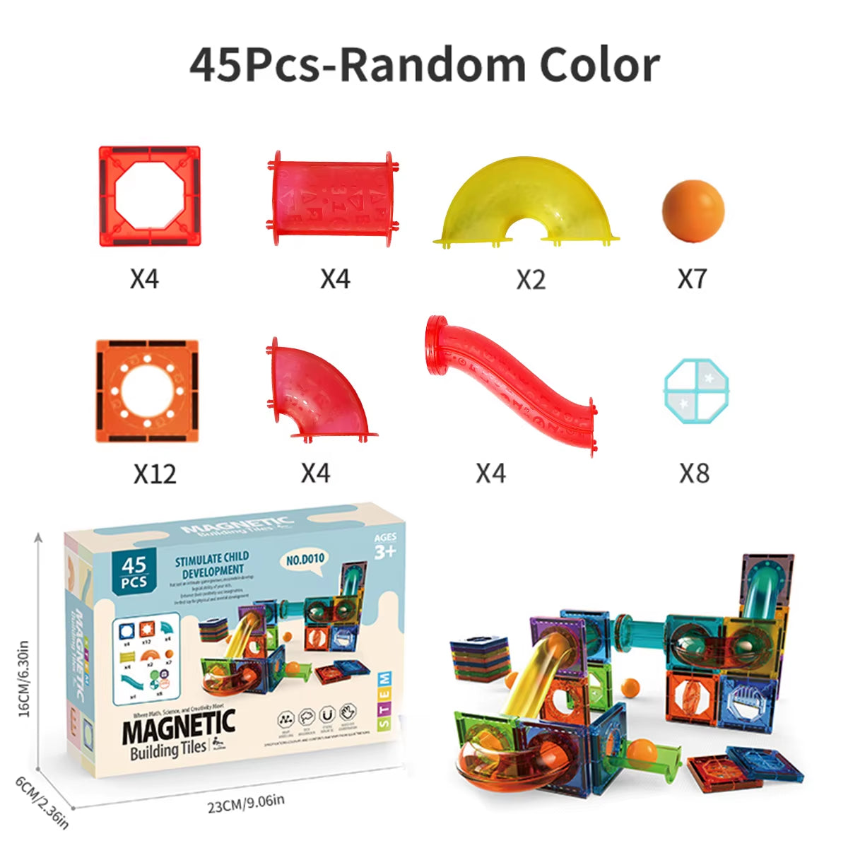 Magnetic 3D Building Tiles