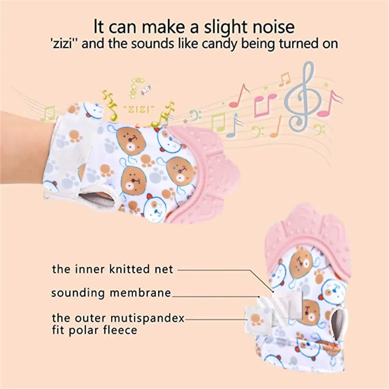 Baby Silicone Teething Mittens