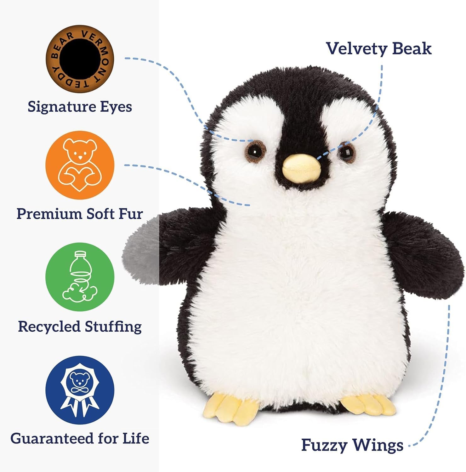 Cuddle Up with Our Premium 18" Penguin Stuffed Animal - Soft, Adorable, and Built to Last with Lifetime Warranty!