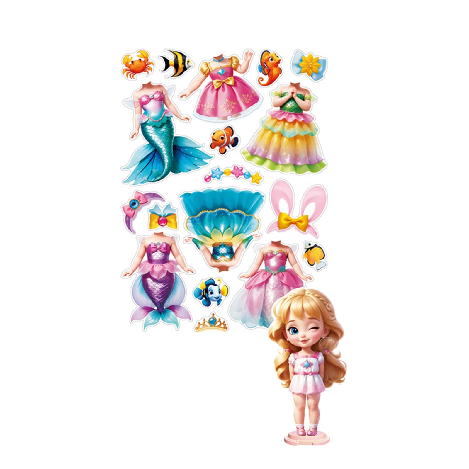 Magnetic Dress-Up Doll Set