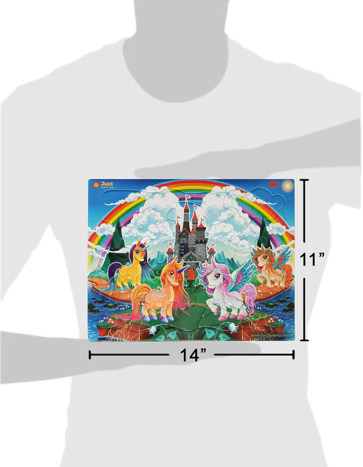 Unicorn Puzzle for Girls, 27 Pieces | Unique Jigsaw Shapes, Vibrant Unicorn Design Puzzle for Toddlers Ages 3-5, Best Gift for Girls