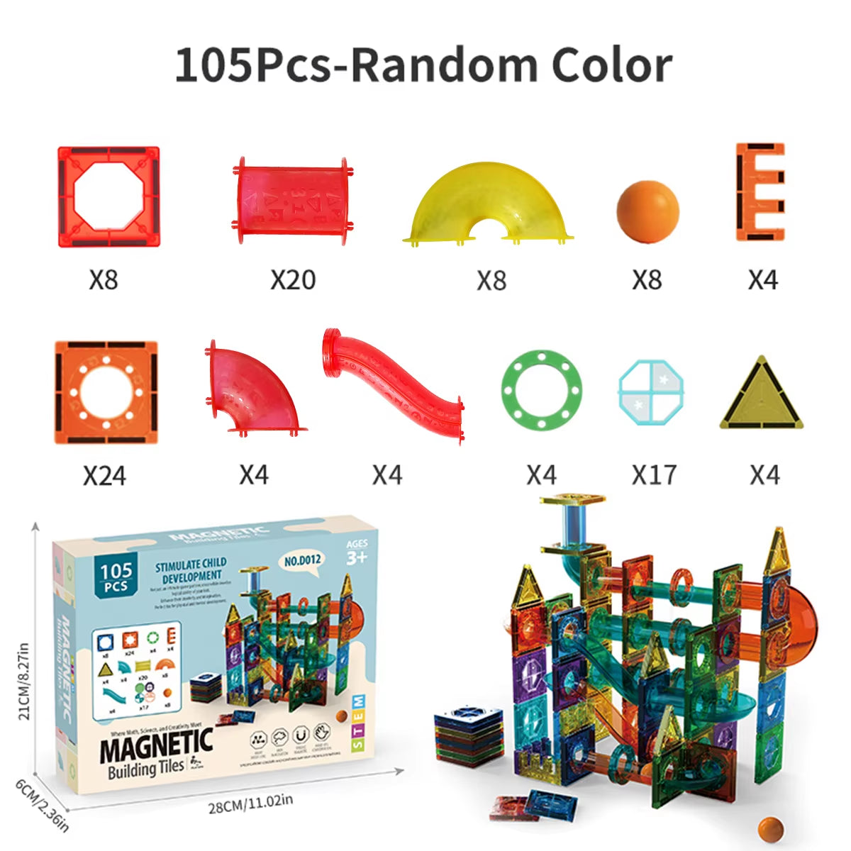 Magnetic 3D Building Tiles