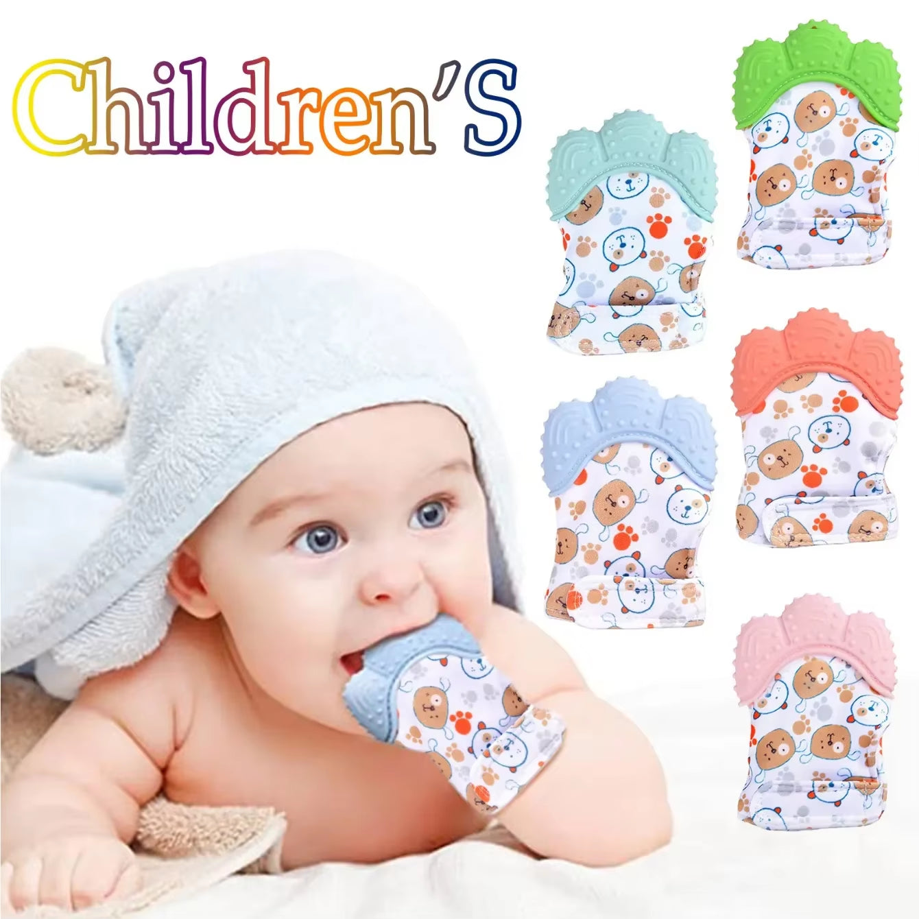 Baby Silicone Teething Mittens