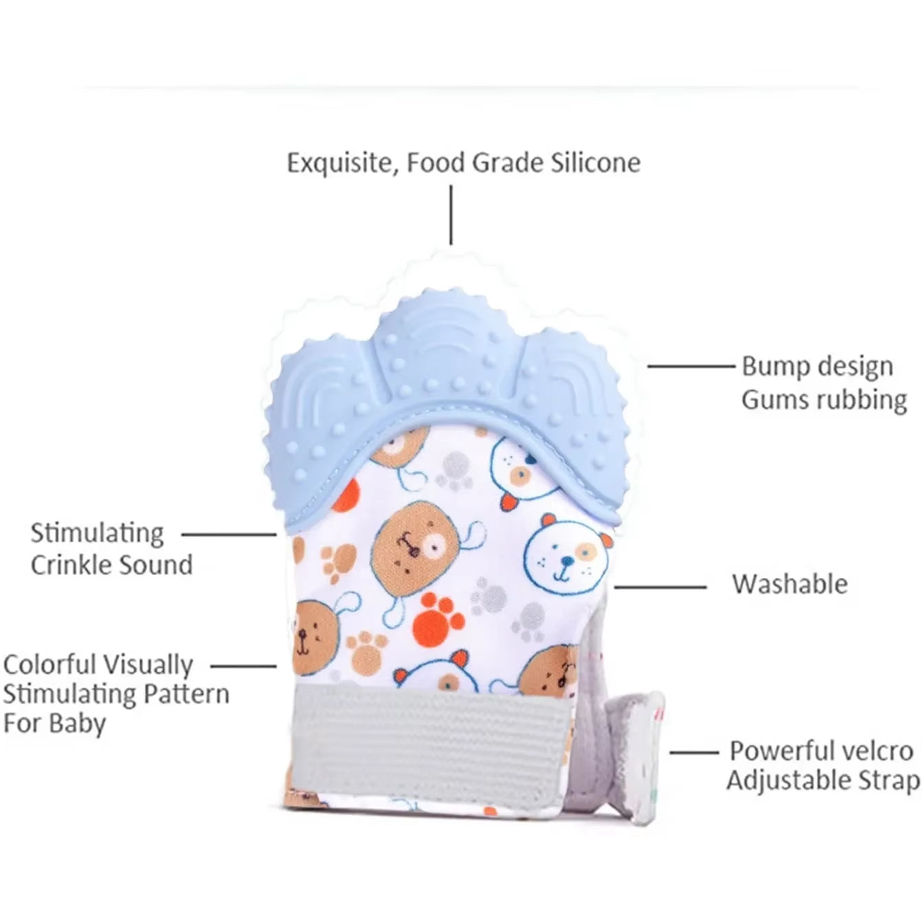Baby Silicone Teething Mittens