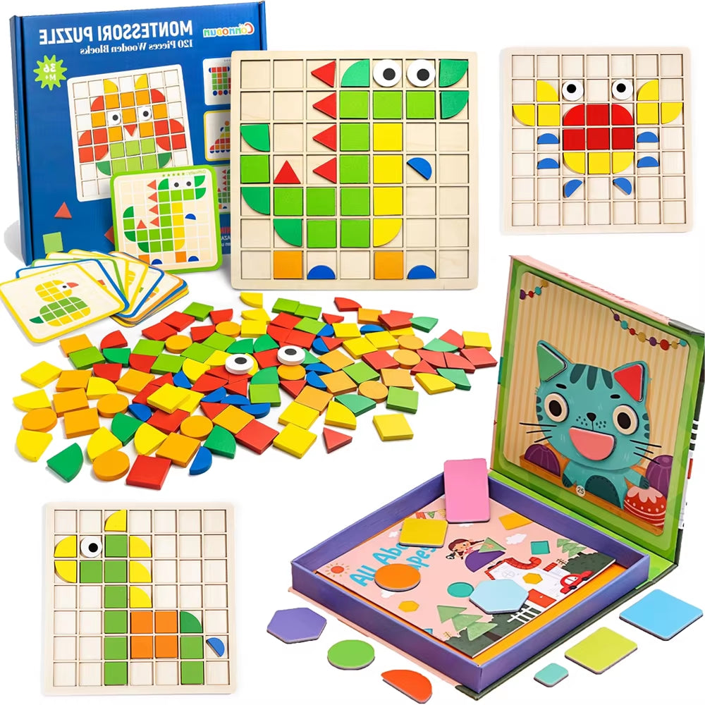 Montessori Wooden Mosaic Puzzle