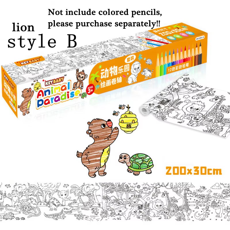 Montessori Coloring Paper Roll