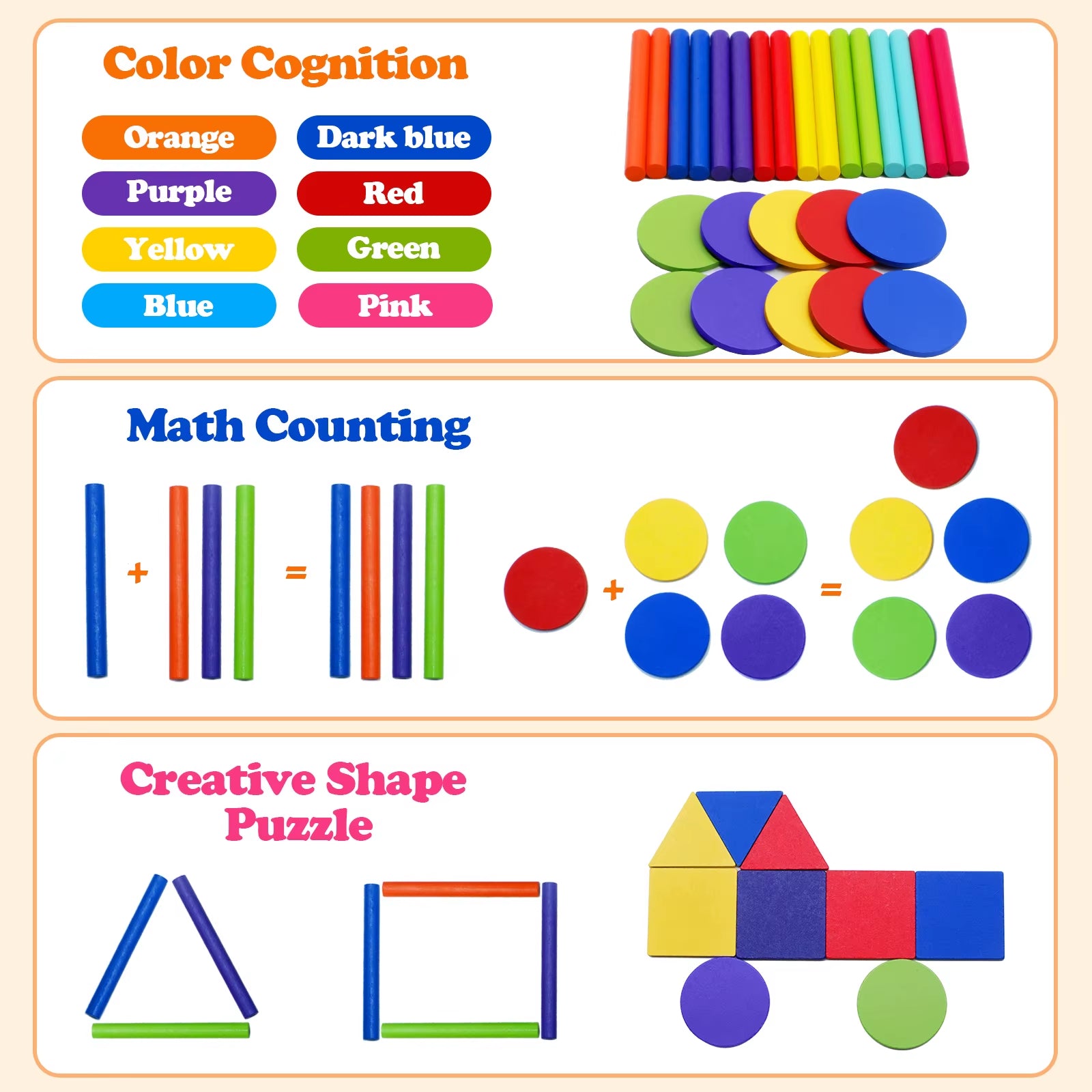 Montessori Wooden Matching Toy