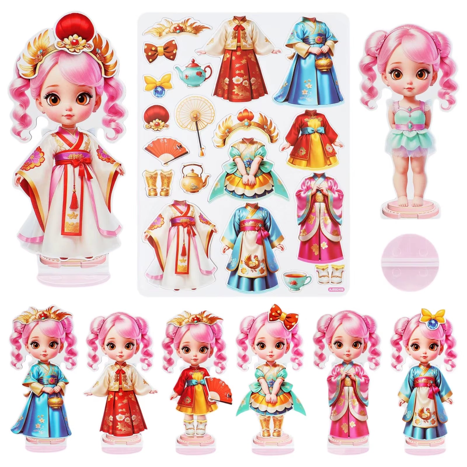 Magnetic Dress-Up Doll Set