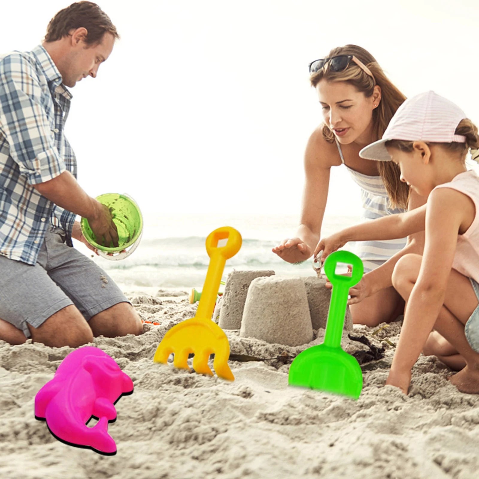 Lovely and Compact Toy7 Piece Beach Toy Sand Set Sand Play Sandpit Toy Winter Outdoor Toy