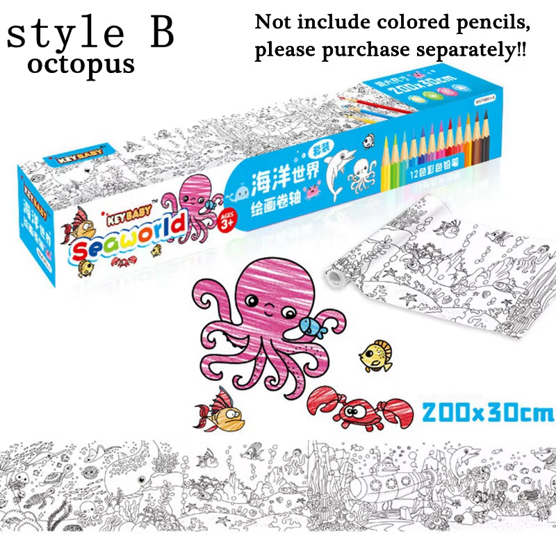 Montessori Coloring Paper Roll