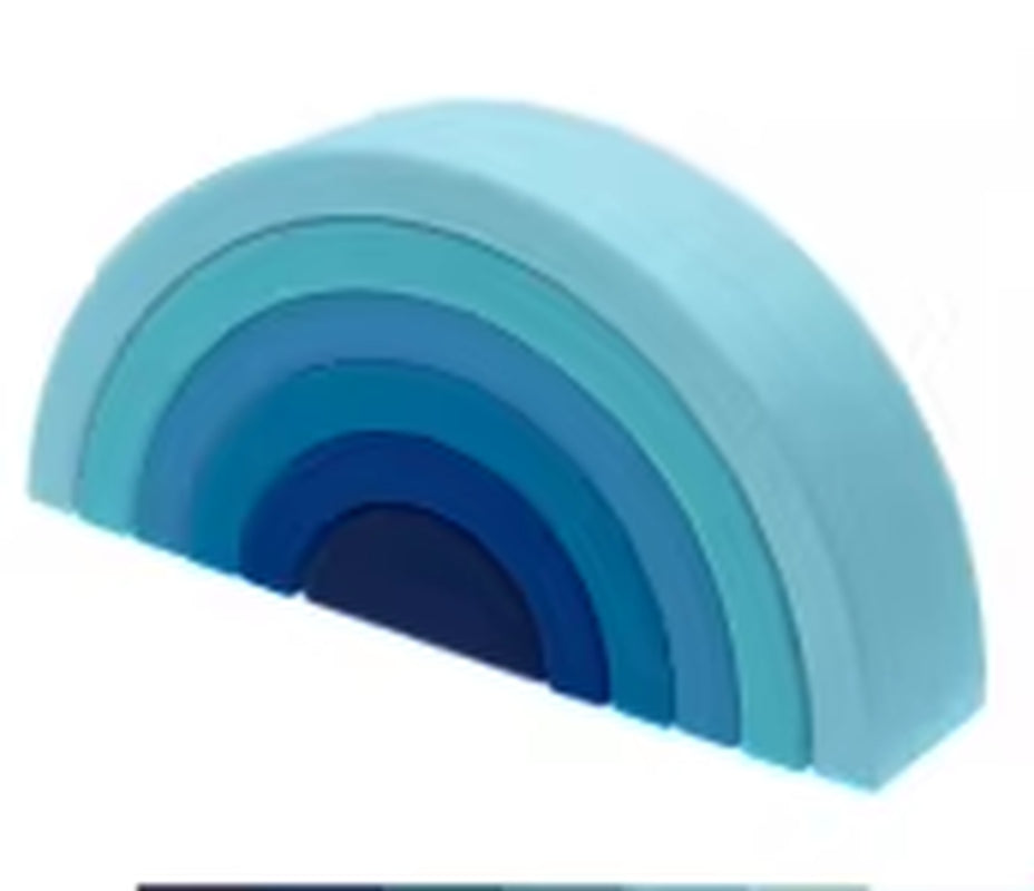 Silicone Rainbow Baby Blocks
