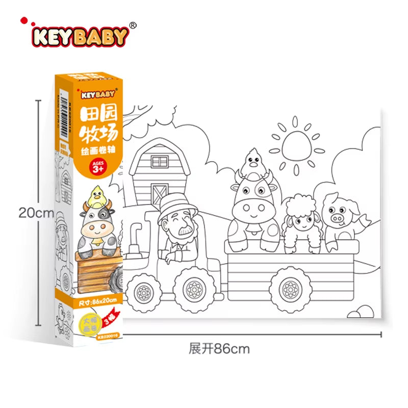 Montessori Coloring Paper Roll