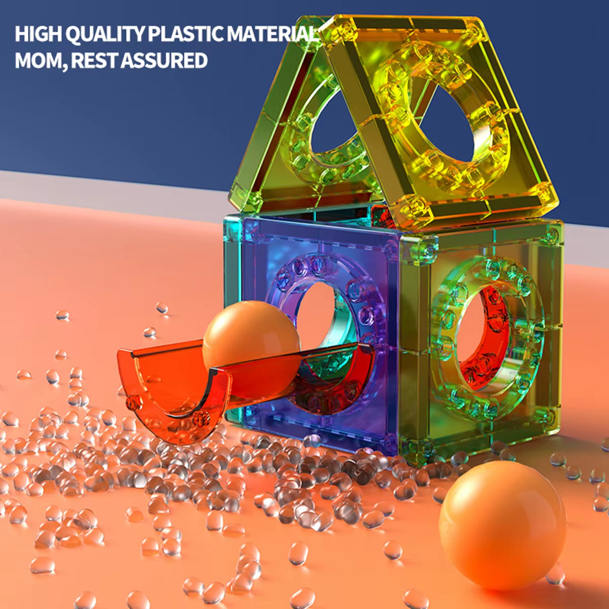 Magnetic 3D Building Tiles
