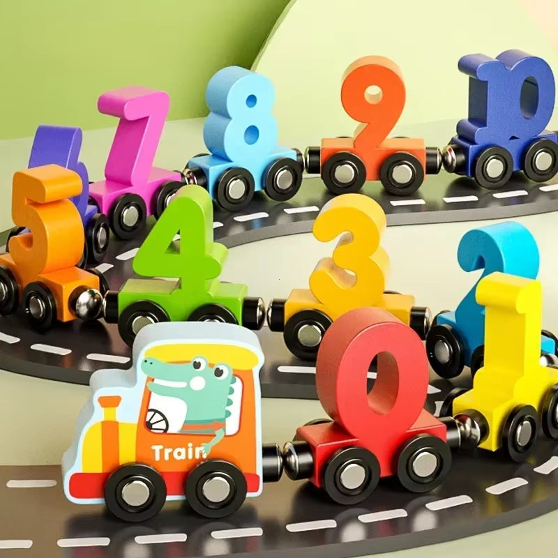 Magnetic Wooden Train Toy