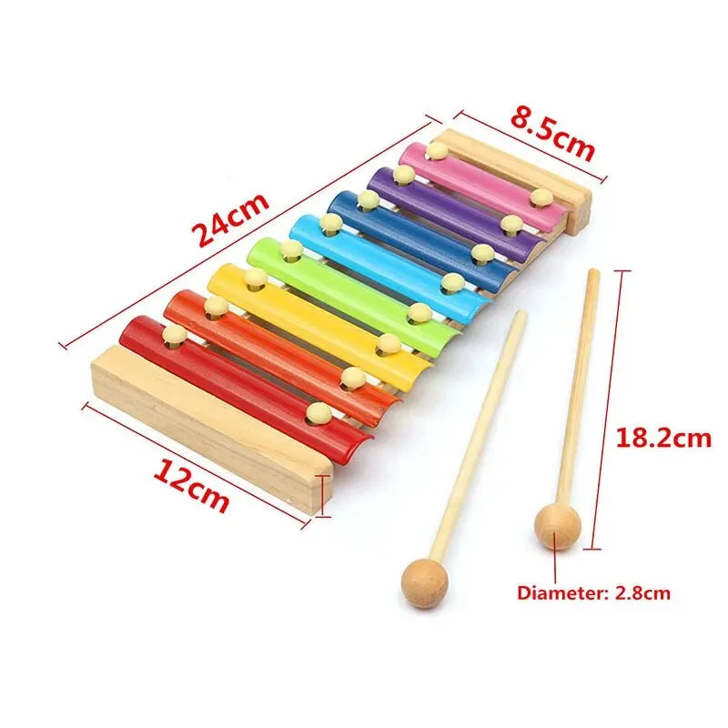 Wooden 8-Tone Xylophone Toy