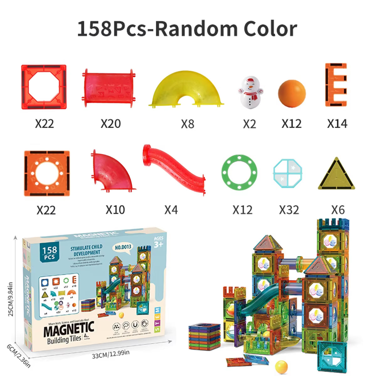 Magnetic 3D Building Tiles