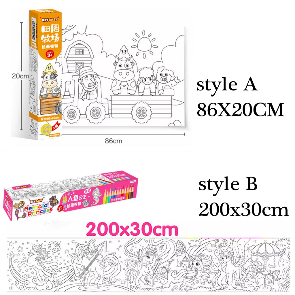 Montessori Coloring Paper Roll