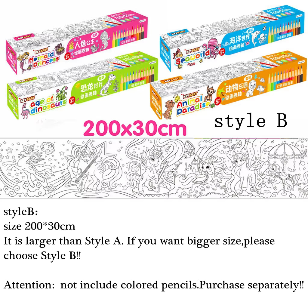 Montessori Coloring Paper Roll